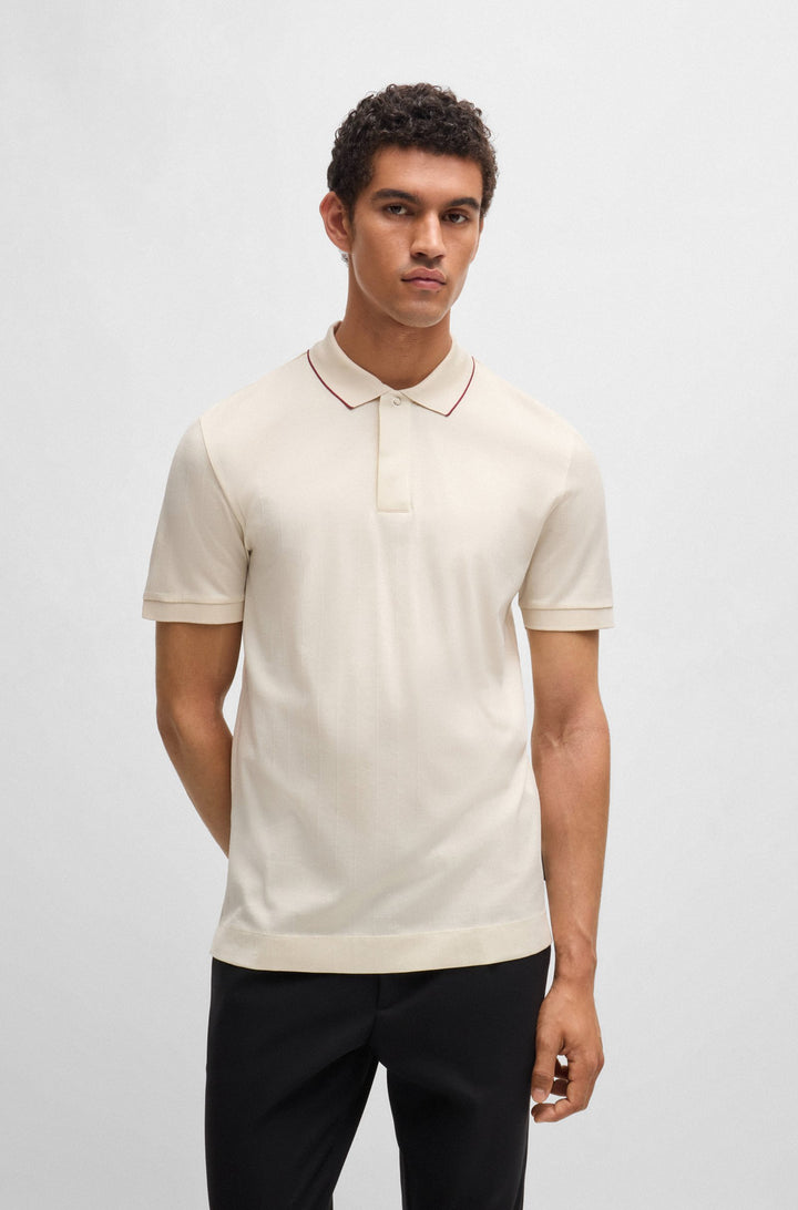 BOSS Polos Regular Fit in Cotton - C-PARLAY 400_PS 10262966 01-50518626- Concorde Fashion#color_white-131