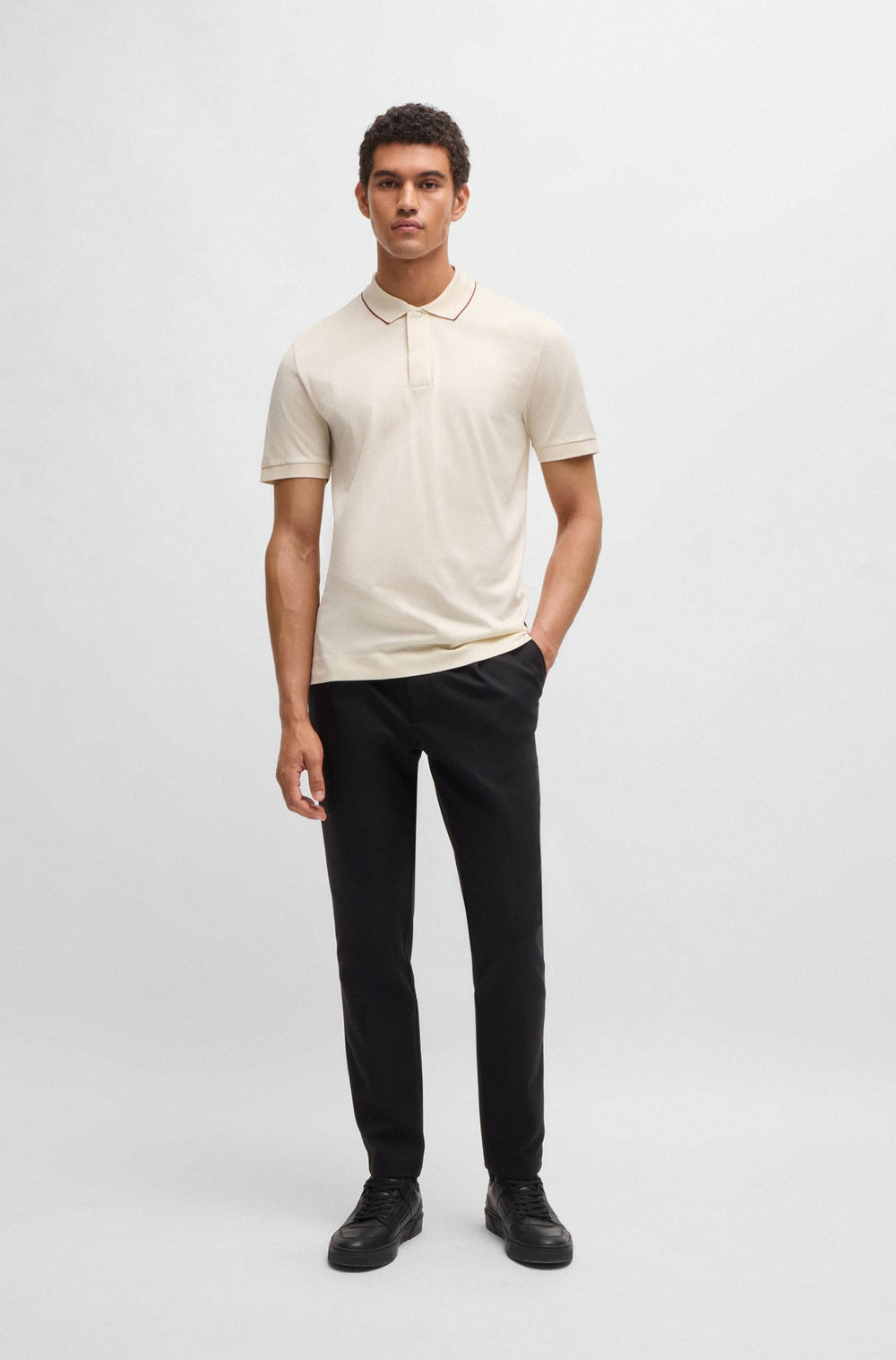 BOSS Polos Regular Fit in Cotton - C-PARLAY 400_PS 10262966 01-50518626- Concorde Fashion#color_white-131