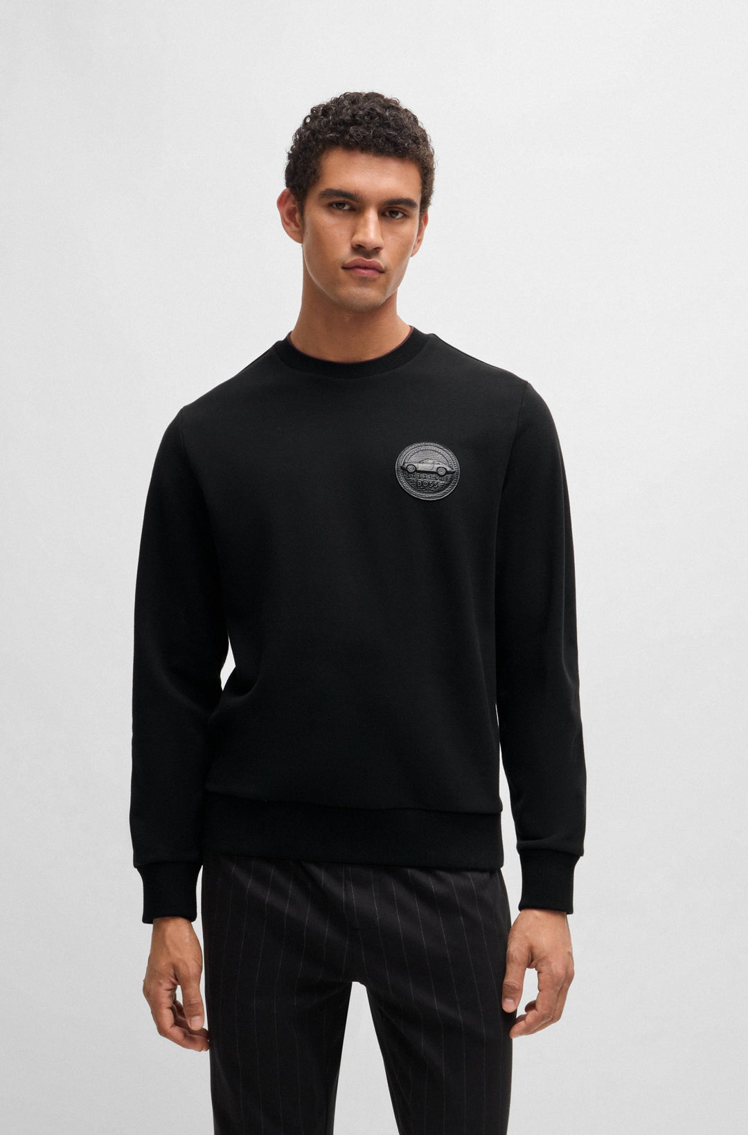 BOSS Sweatshirts Relaxed Fit in Cotton Mix - C-SOLERI 40_PS 10262967 01-50518625- Concorde Fashion#color_black-001