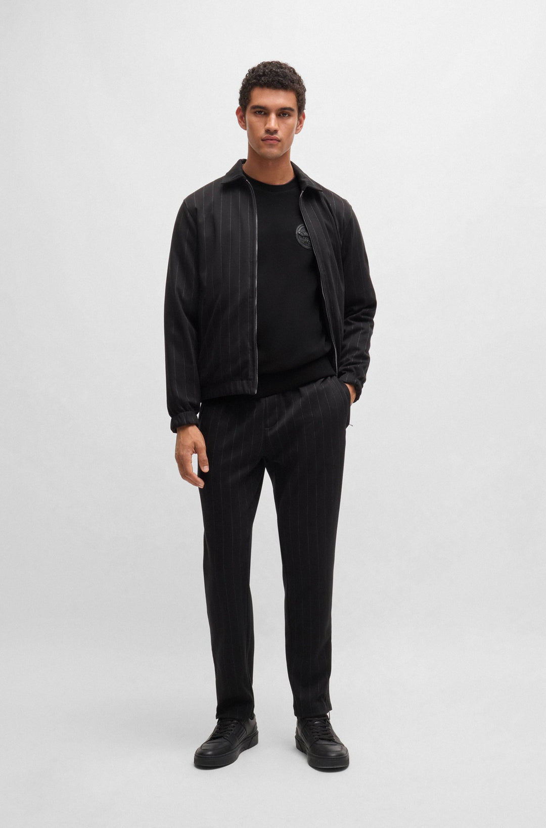 BOSS Sweatshirts Relaxed Fit in Cotton Mix - C-SOLERI 40_PS 10262967 01-50518625- Concorde Fashion#color_black-001