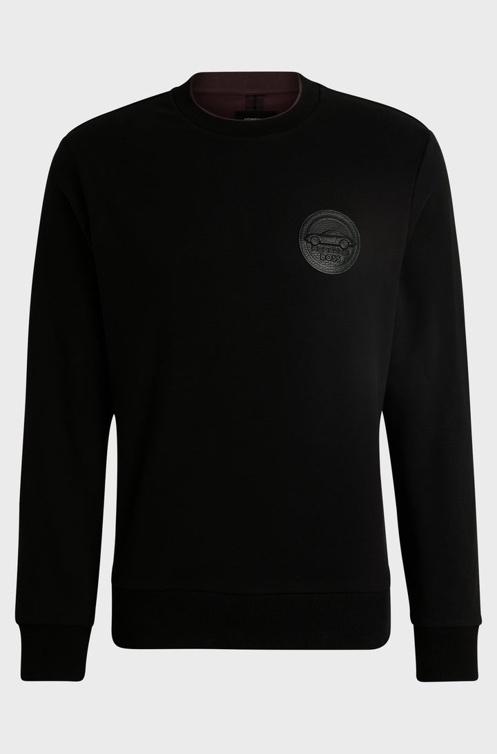 BOSS Sweatshirts Relaxed Fit in Cotton Mix - C-SOLERI 40_PS 10262967 01-50518625- Concorde Fashion#color_black-001