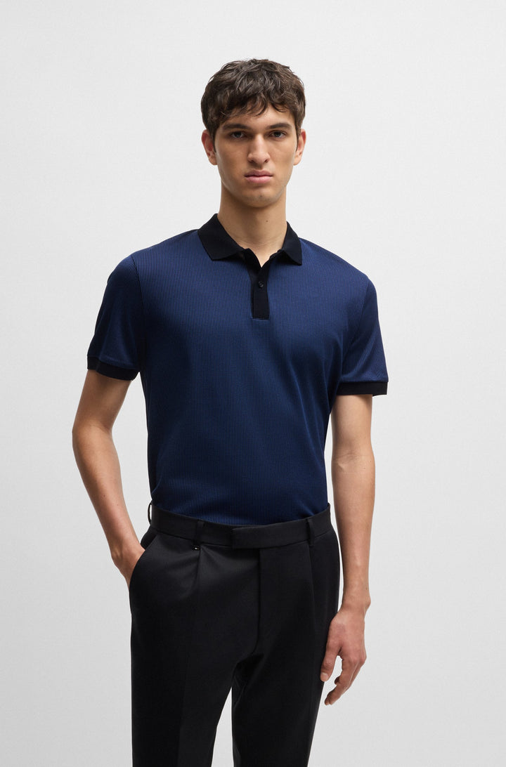 BOSS Polos Regular Fit in Cotton - H-PARLAY 431 10262969 01-50518563- Concorde Fashion#color_navy-404