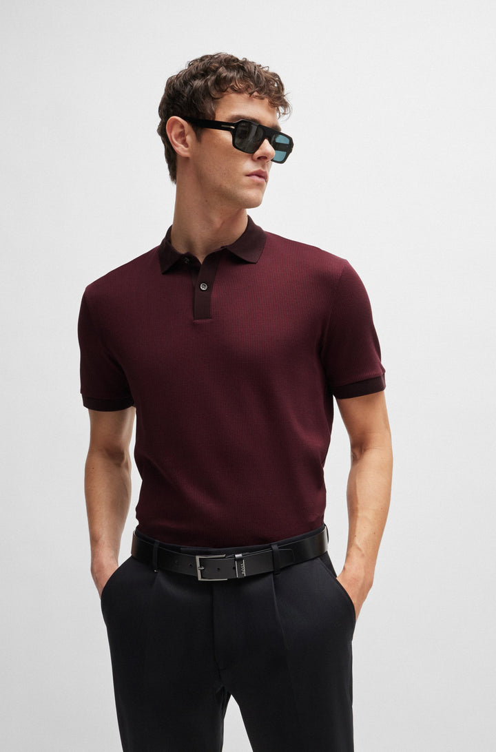 BOSS Polos Regular Fit in Cotton - H-PARLAY 431 10262969 01-50518563- Concorde Fashion#color_red-642