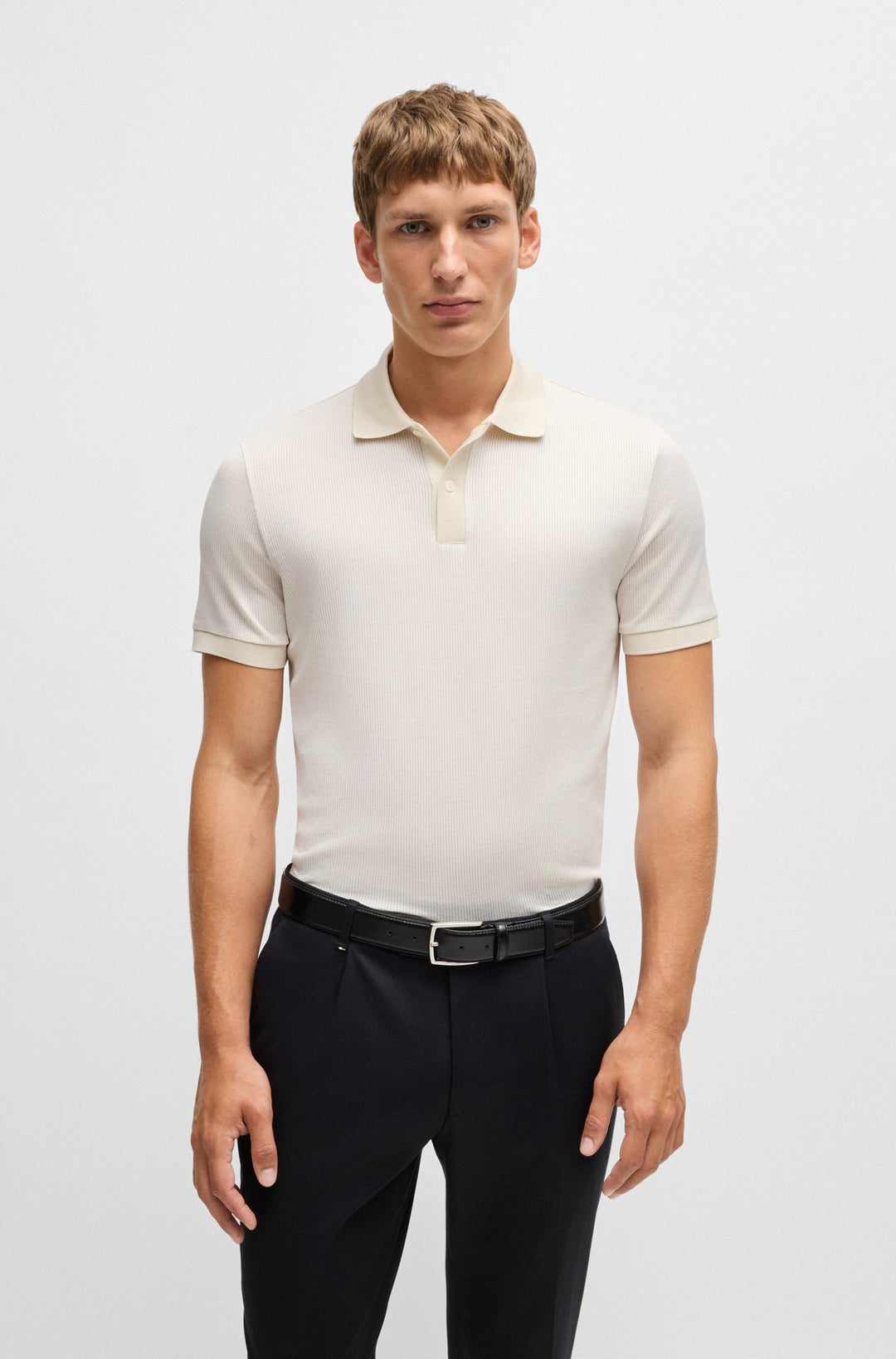 BOSS Polos Regular Fit in Cotton - H-PARLAY 431 10262969 01-50518563- Concorde Fashion#color_white-131