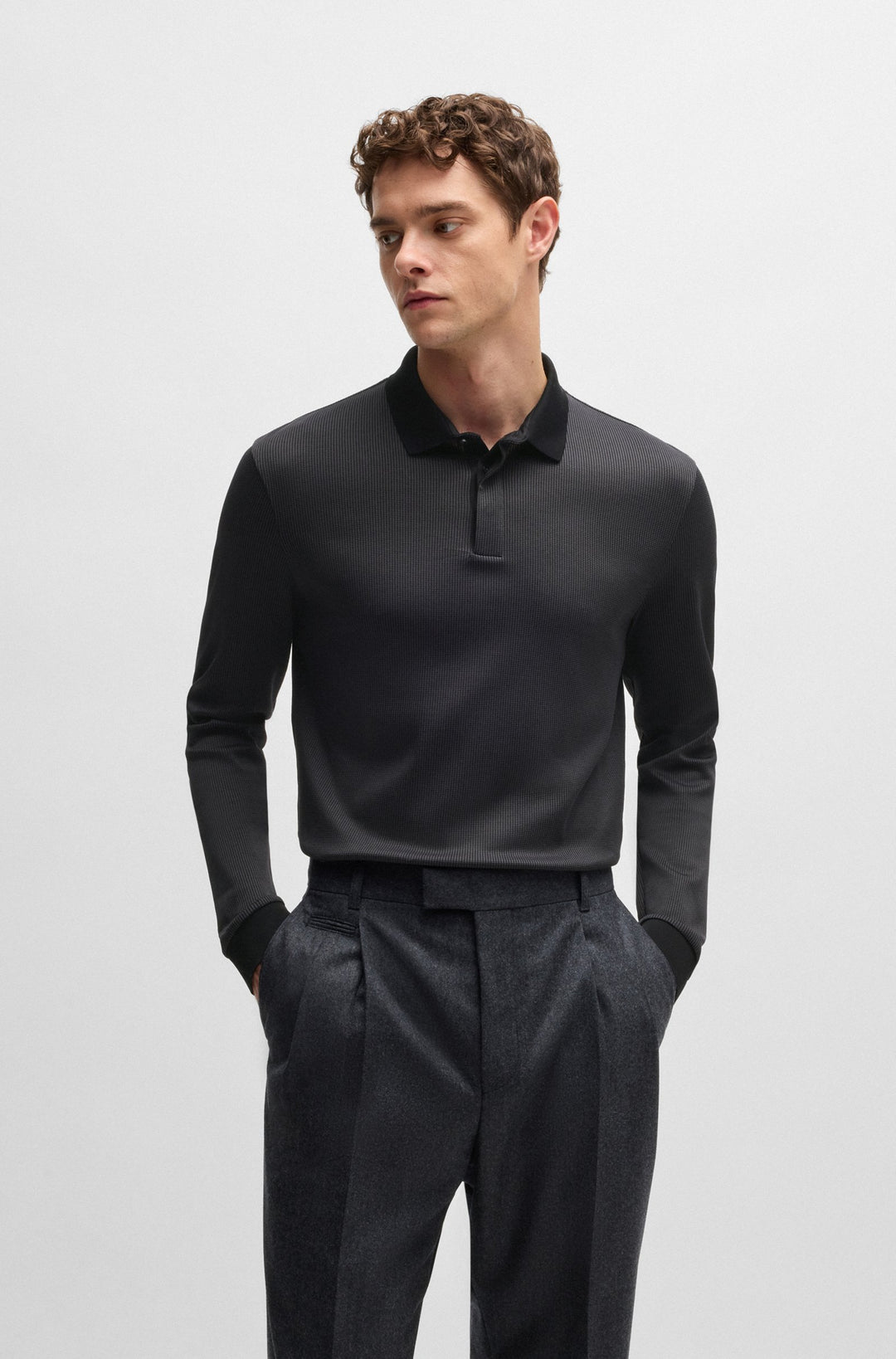 BOSS Polos Regular Fit in Cotton - H-PADO 431 10262969 01-50525033- Concorde Fashion#color_black-001