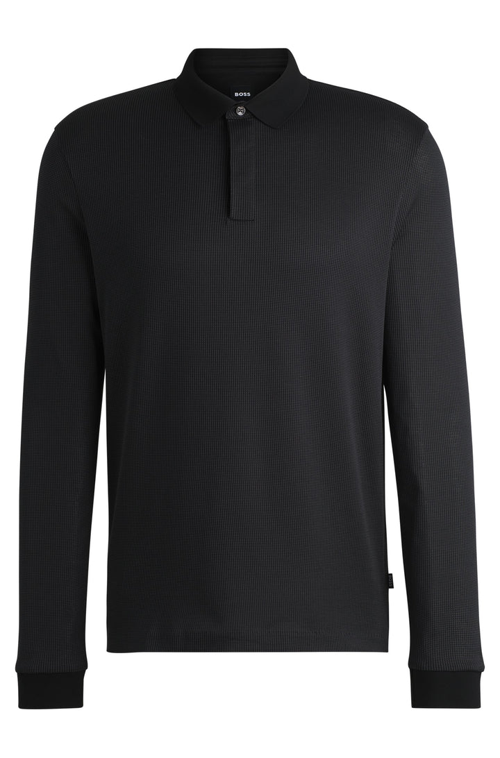 BOSS Polos Regular Fit in Cotton - H-PADO 431 10262969 01-50525033- Concorde Fashion#color_black-001