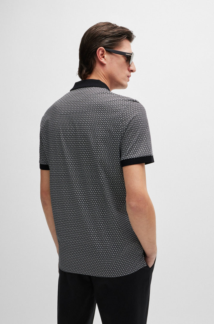 BOSS Polos Regular Fit in Cotton - H-PARLAY 204 10262982 01-50518877- Concorde Fashion#color_black-001