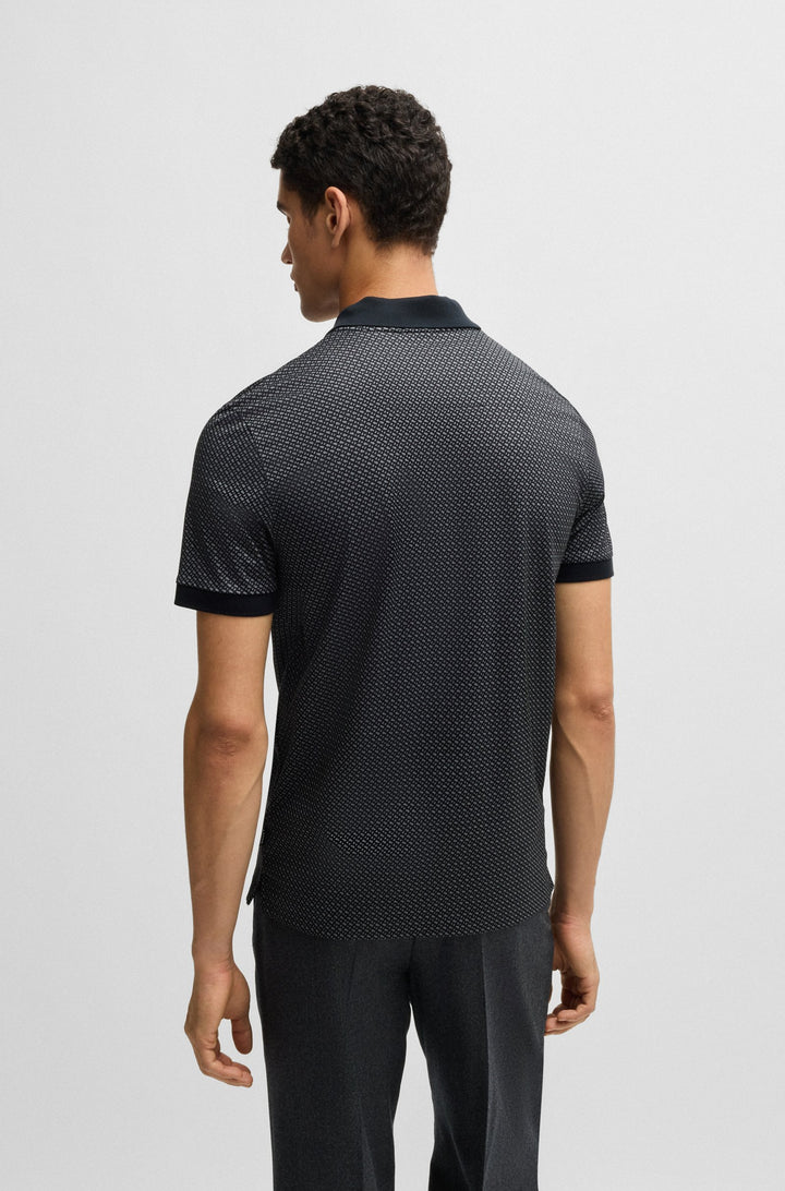 BOSS Polos Regular Fit in Cotton - H-PARLAY 204 10262982 01-50518877- Concorde Fashion#color_black-002