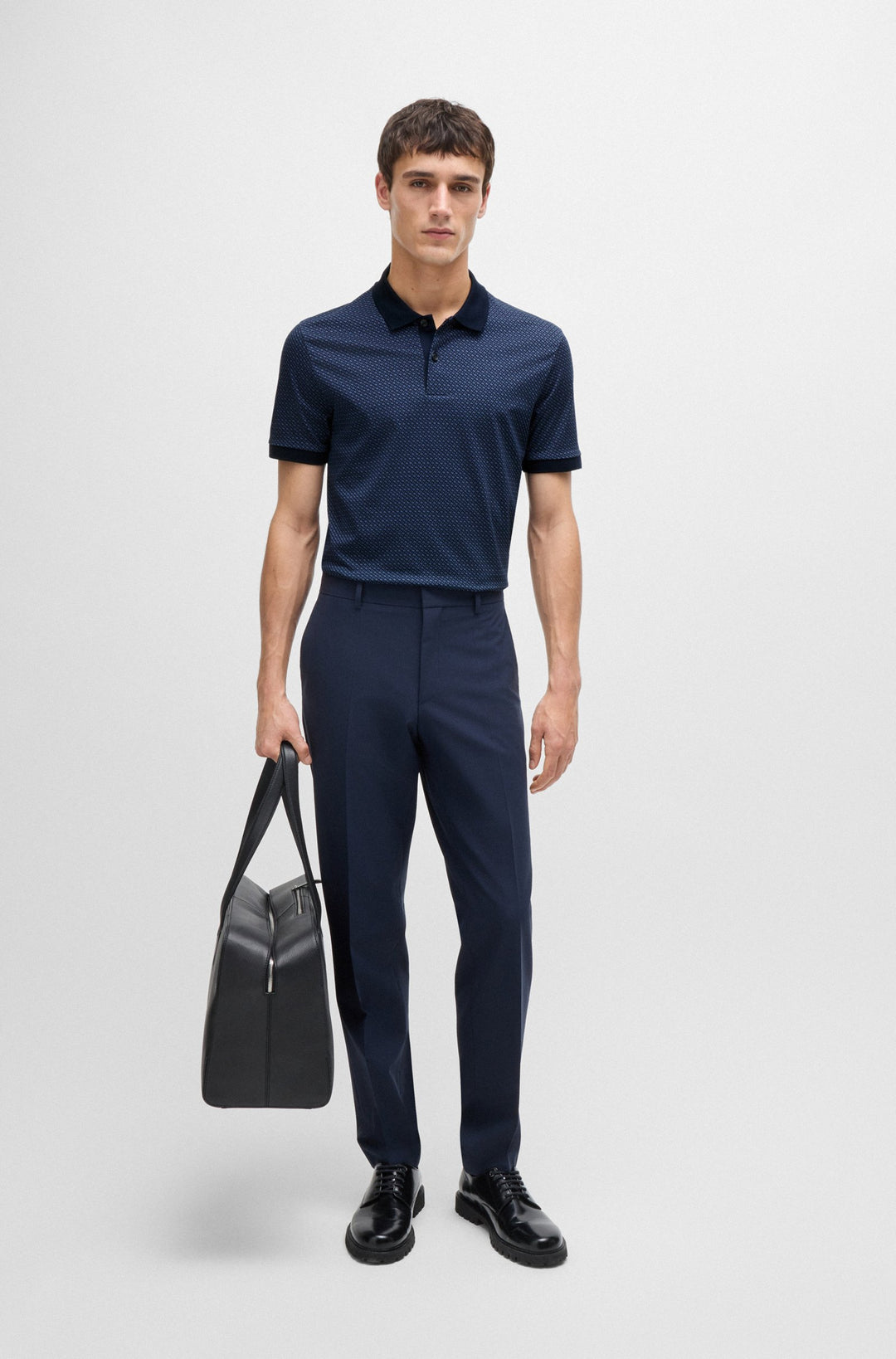 BOSS Polos Regular Fit in Cotton - H-PARLAY 204 10262982 01-50518877- Concorde Fashion#color_navy-404