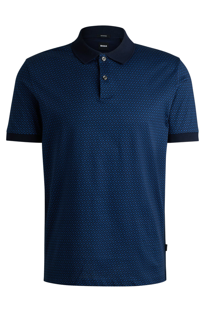 BOSS Polos Regular Fit in Cotton - H-PARLAY 204 10262982 01-50518877- Concorde Fashion#color_navy-405