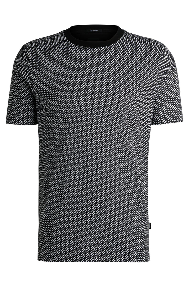 BOSS T-Shirts Regular Fit in Cotton - H-THOMPSON 204 10262982 01-50518883- Concorde Fashion#color_black-001
