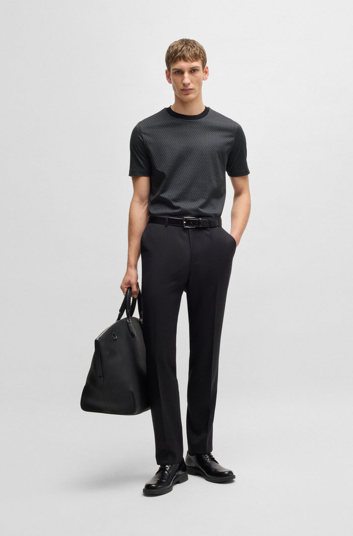 BOSS T-Shirts Regular Fit in Cotton - H-THOMPSON 204 10262982 01-50518883- Concorde Fashion#color_black-002