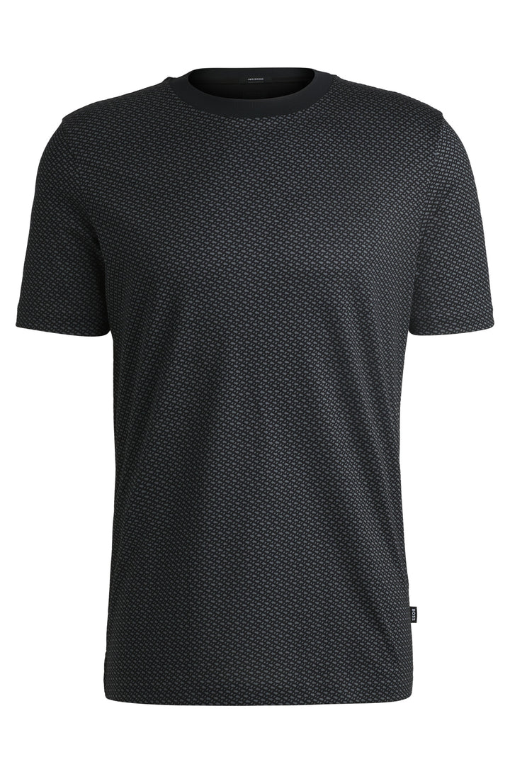 BOSS T-Shirts Regular Fit in Cotton - H-THOMPSON 204 10262982 01-50518883- Concorde Fashion#color_black-002