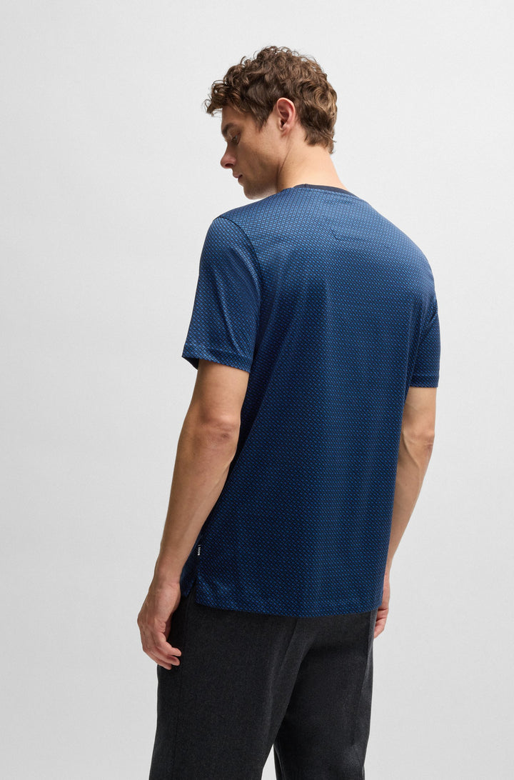 BOSS T-Shirts Regular Fit in Cotton - H-THOMPSON 204 10262982 01-50518883- Concorde Fashion#color_navy-405