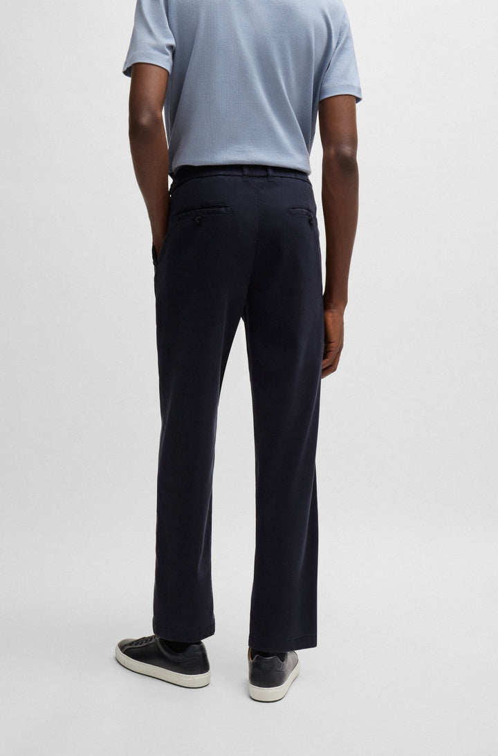 BOSS Trousers Tapered Fit in Silk Mix - C-PERIN-CW 10262990 01-50522666- Concorde Fashion#color_navy-404