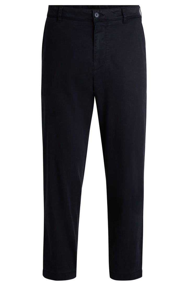 BOSS Trousers Tapered Fit in Silk Mix - C-PERIN-CW 10262990 01-50522666- Concorde Fashion#color_navy-404