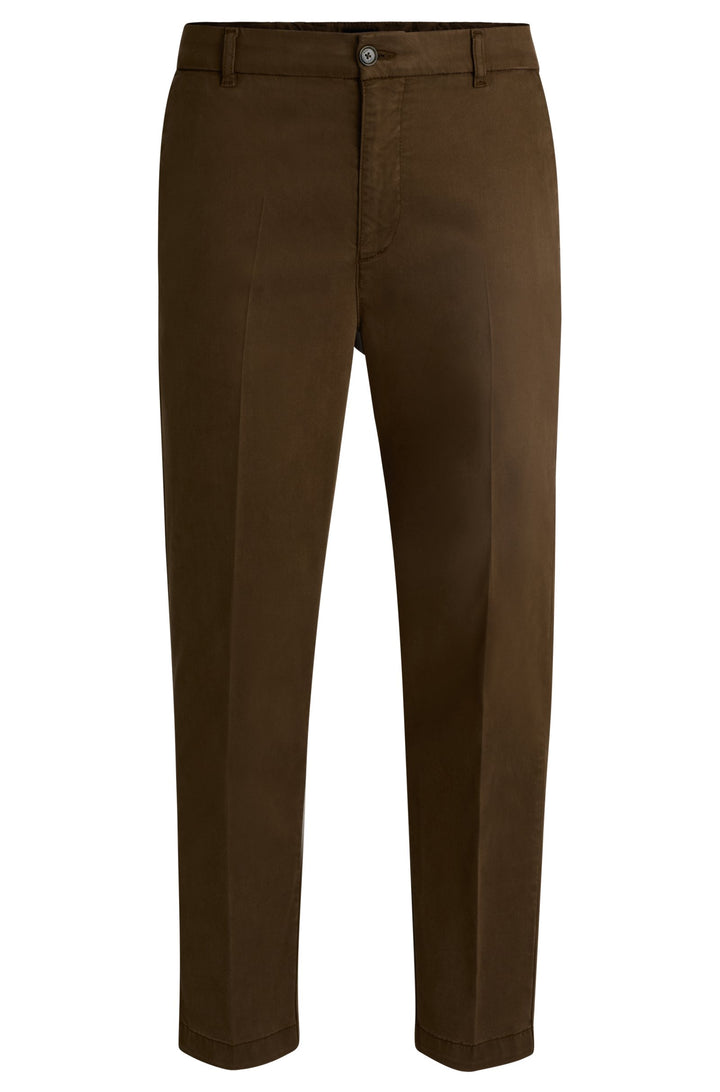 BOSS Trousers Tapered Fit in Silk Mix - C-PERIN-CW 10262990 01-50522666- Concorde Fashion#color_green-361