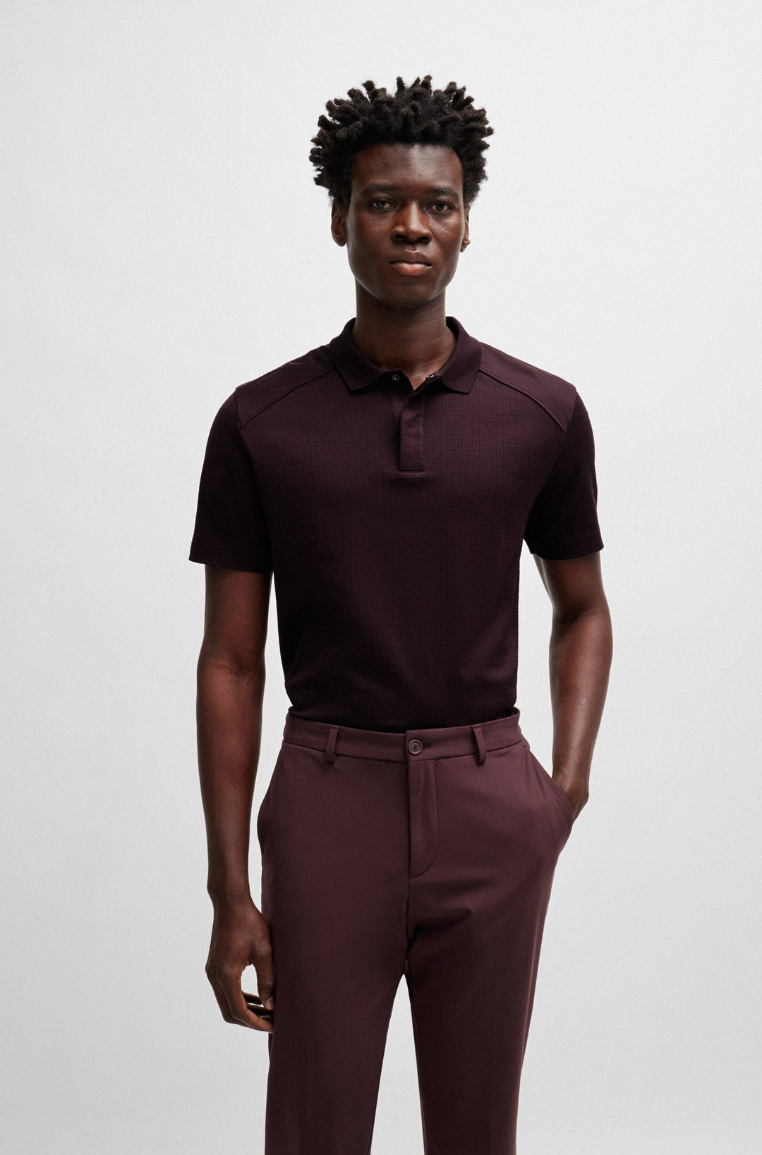 BOSS Polos Regular Fit in Cotton - P-PARLAY 207 10263004 01-50520242- Concorde Fashion#color_red-642