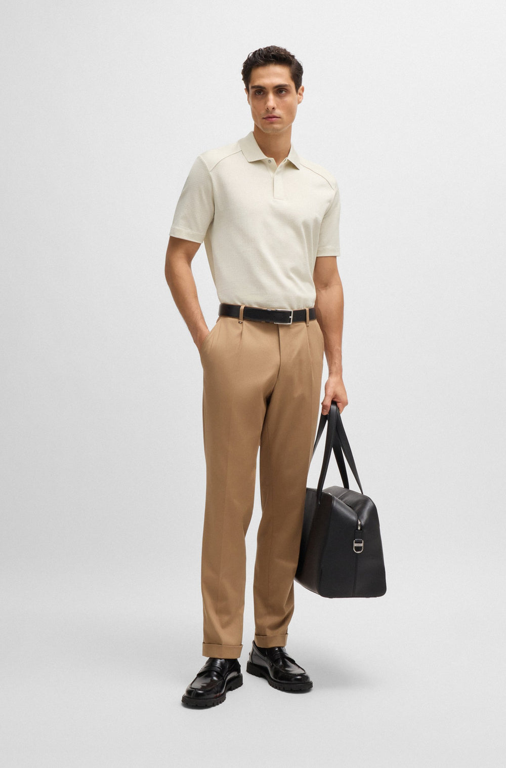 BOSS Polos Regular Fit in Cotton - P-PARLAY 207 10263004 01-50520242- Concorde Fashion#color_white-131