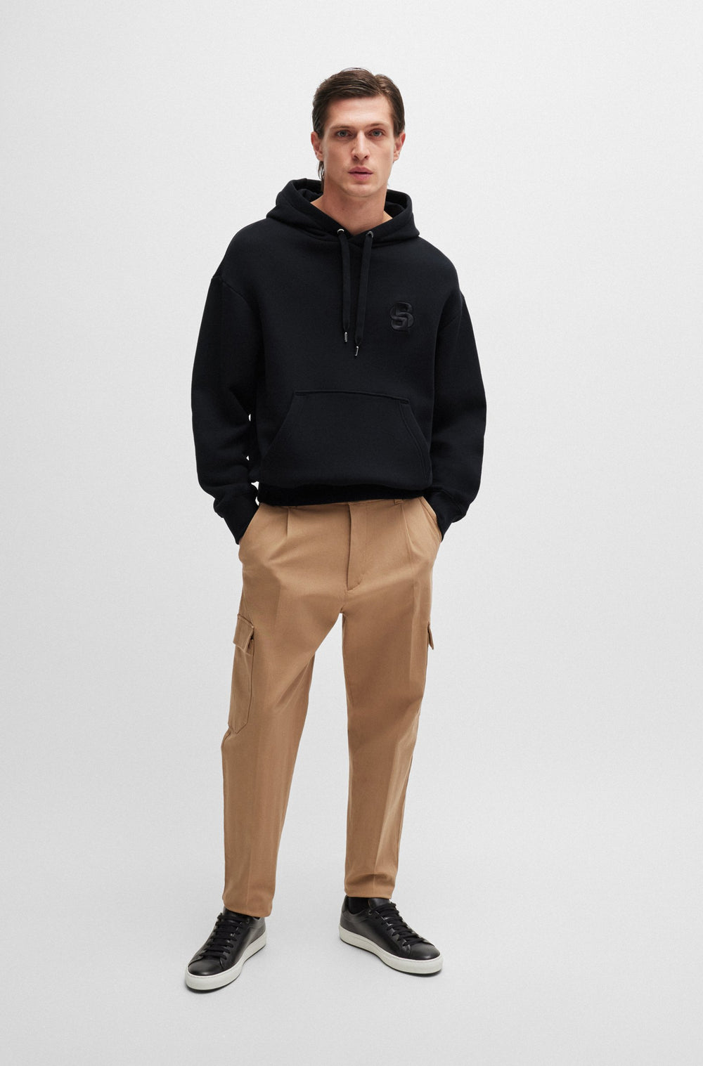 BOSS Hoodies Oversize Fit in Cotton - C-SULLIVAN 23 10263006 01-50518762- Concorde Fashion#color_black-001