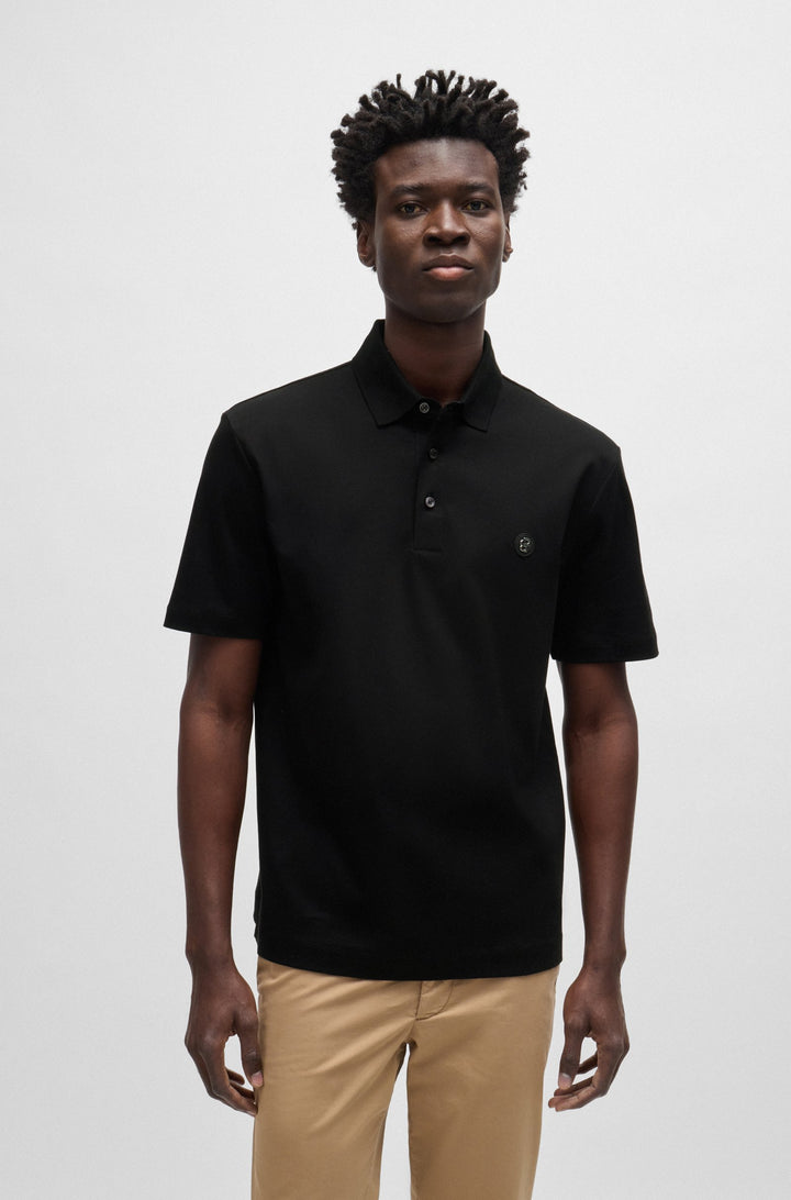 BOSS Polos Regular Fit in Cotton - C-PARRIS 01 10263030 01-50520297- Concorde Fashion#color_black-001