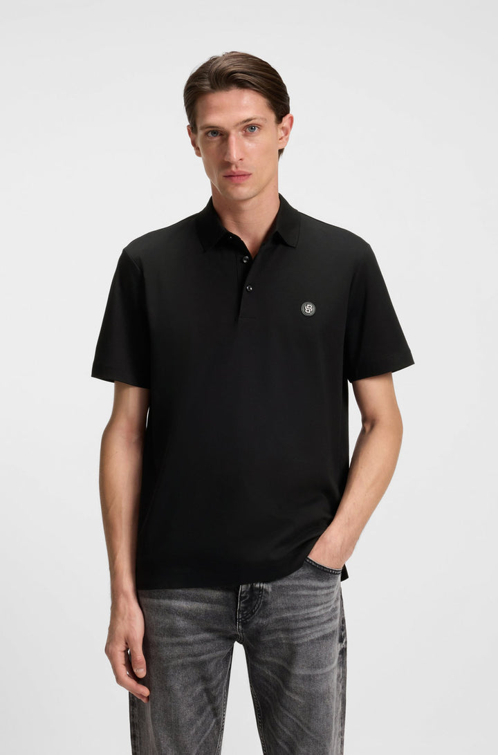 BOSS Polos Regular Fit in Cotton - C-PARRIS 01 10263030 01-50520297- Concorde Fashion#color_black-002