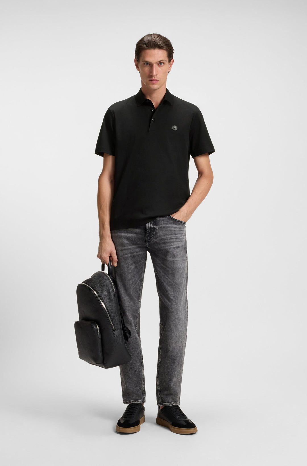BOSS Polos Regular Fit in Cotton - C-PARRIS 01 10263030 01-50520297- Concorde Fashion#color_black-002