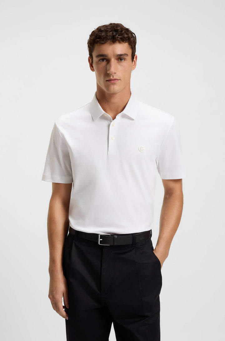 BOSS Polos Regular Fit in Cotton - C-PARRIS 01 10263030 01-50520297- Concorde Fashion#color_white-103