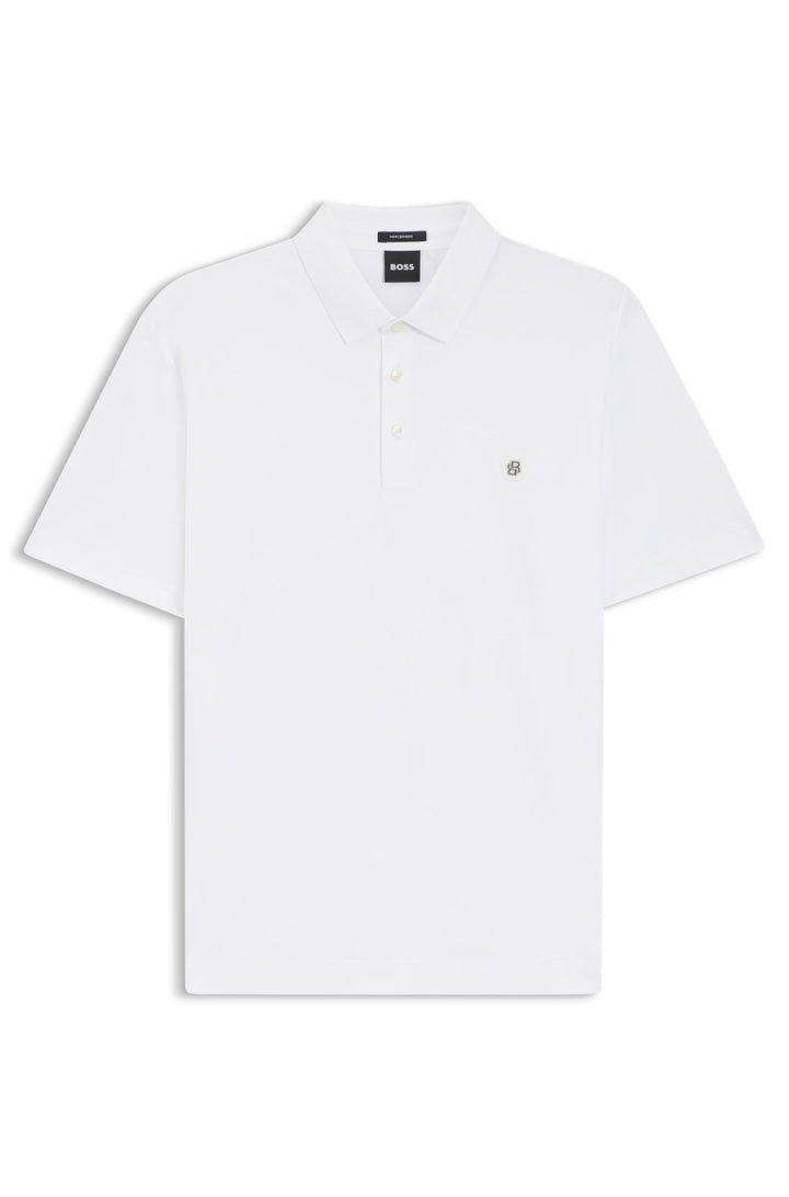 BOSS Polos Regular Fit in Cotton - C-PARRIS 01 10263030 01-50520297- Concorde Fashion#color_white-103