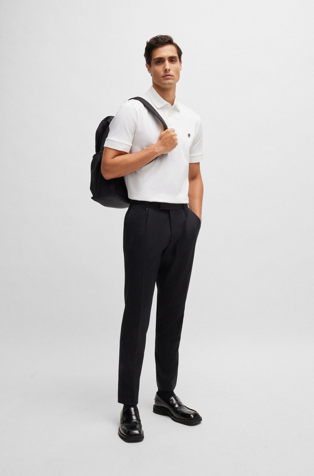BOSS Polos Regular Fit in Cotton - C-PARRIS 01 10263030 01-50520297- Concorde Fashion#color_white-100