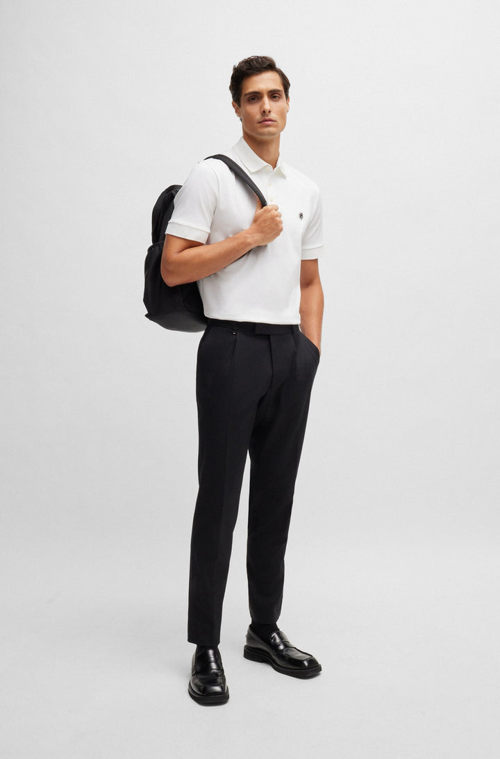 BOSS Polos Regular Fit in Cotton - C-PARRIS 01 10263030 01-50520297- Concorde Fashion#color_white-100