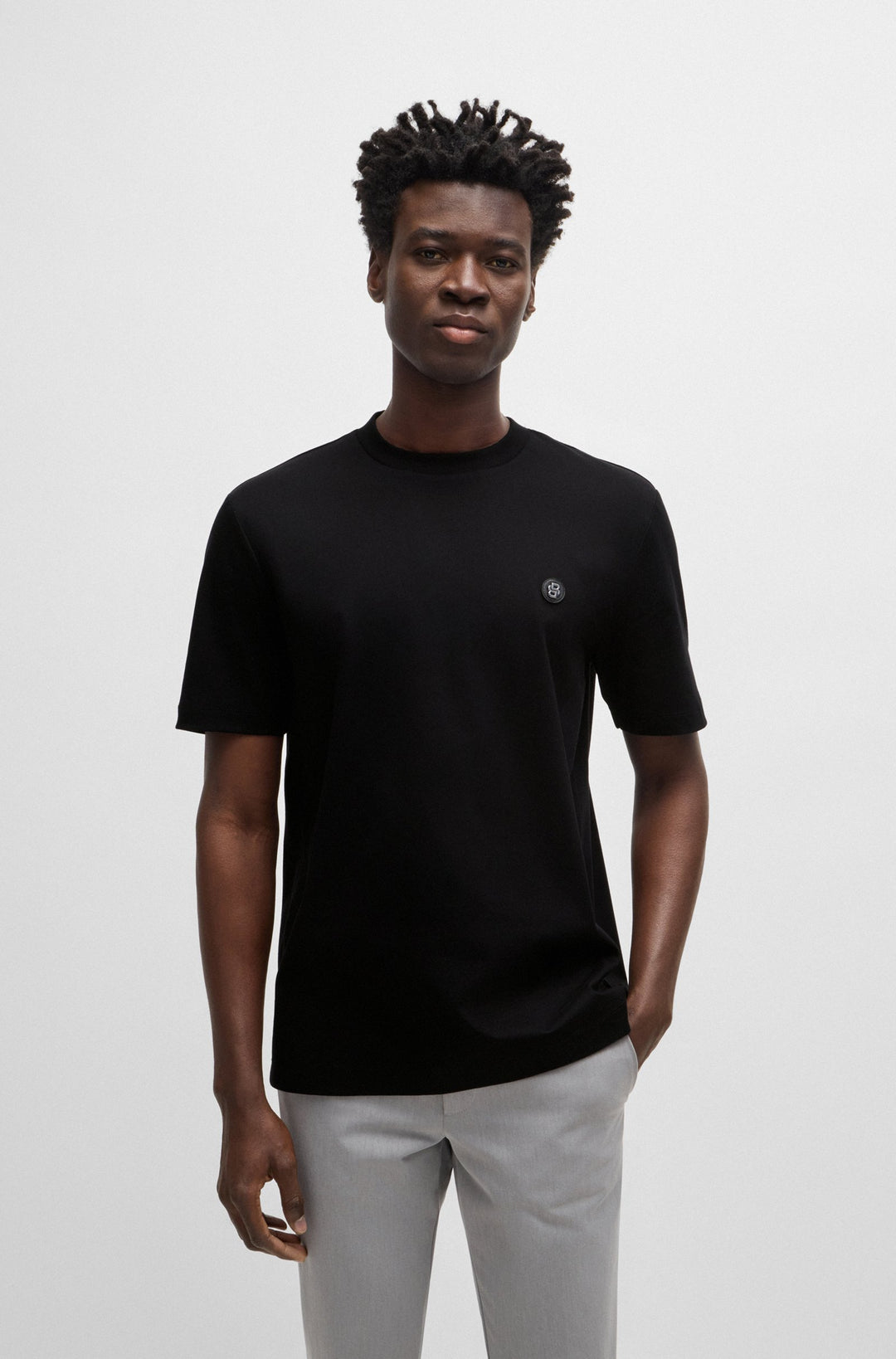 BOSS T-Shirts Regular Fit in Cotton - C-TAUT 01 10263030 01-50520298- Concorde Fashion#color_black-001