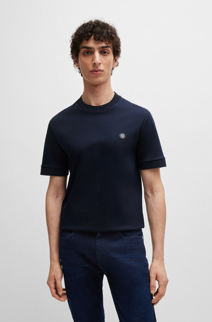 BOSS T-Shirts Regular Fit in Cotton - C-TAUT 01 10263030 01-50520298- Concorde Fashion#color_navy-404