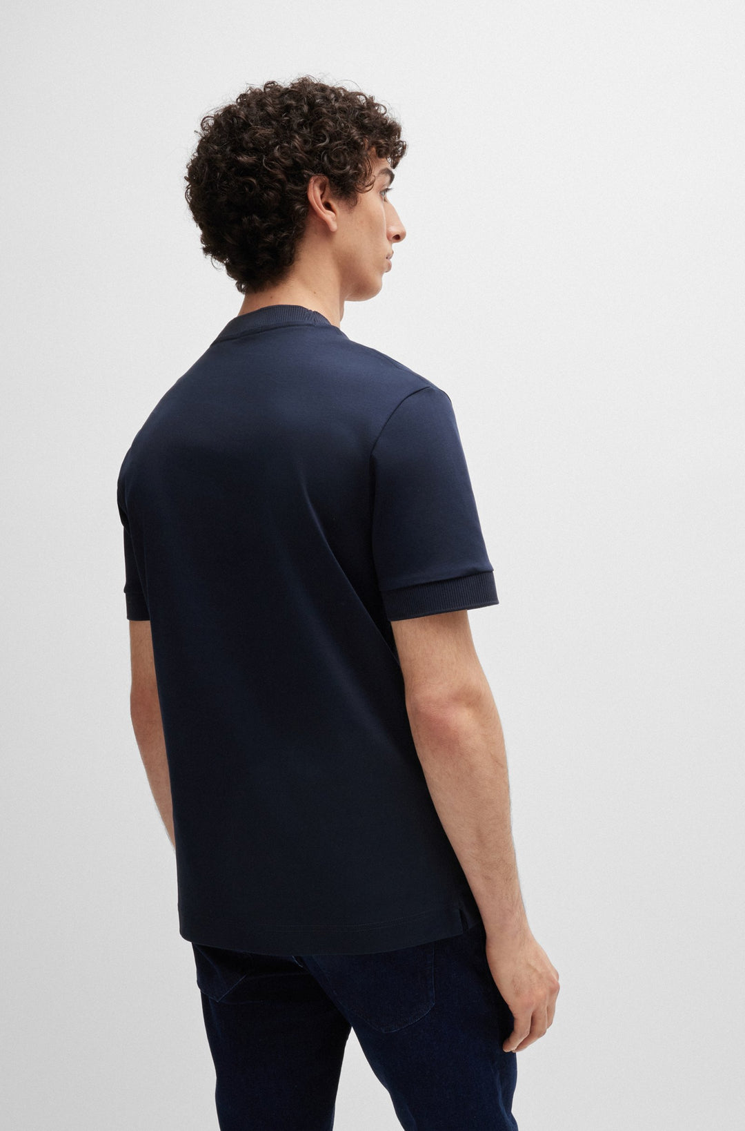 BOSS T-Shirts Regular Fit in Cotton - C-TAUT 01 10263030 01-50520298- Concorde Fashion#color_navy-404
