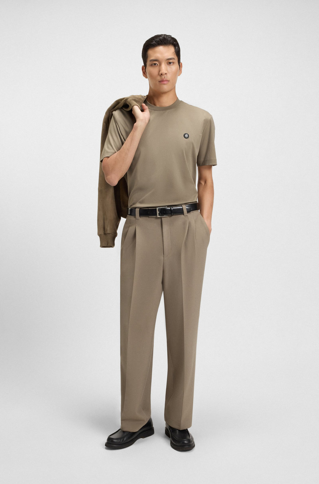 BOSS T-Shirts Regular Fit in Cotton - C-TAUT 01 10263030 01-50520298- Concorde Fashion#color_brown-245