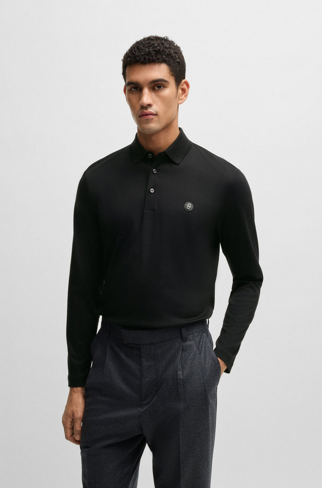 BOSS Polos Regular Fit in Cotton - C-PALEY 01 10263030 01-50523917- Concorde Fashion#color_black-001