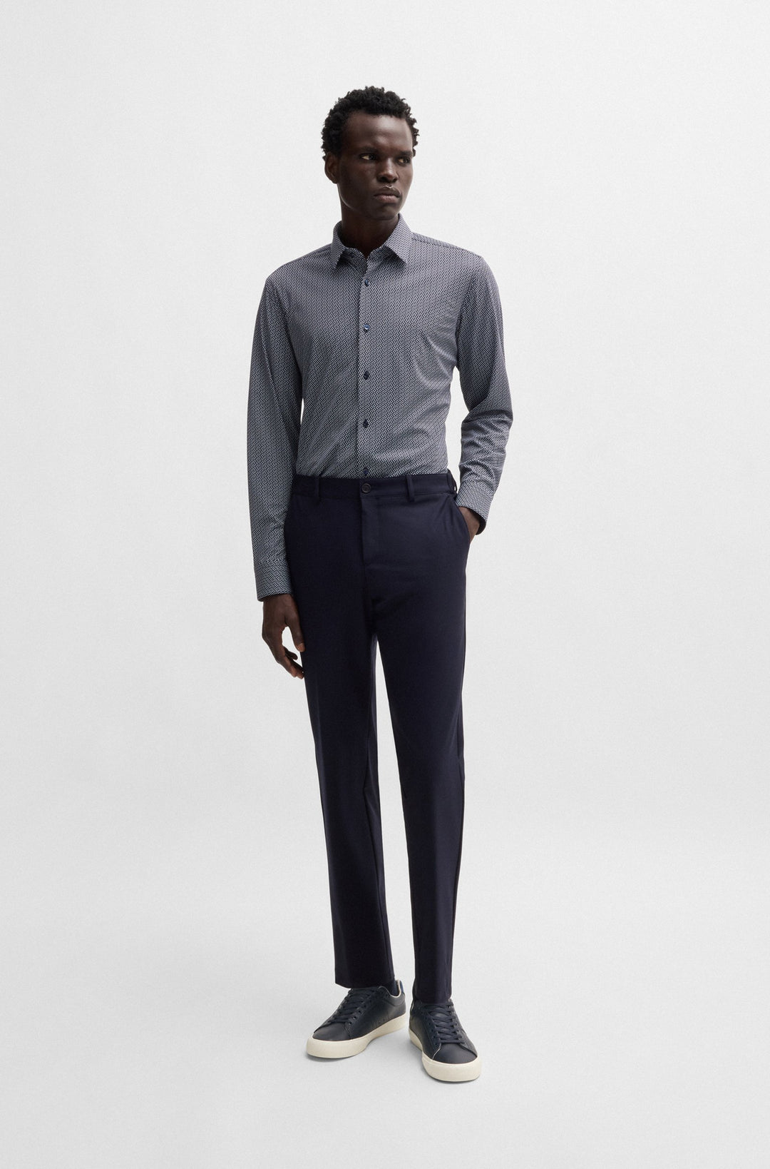 BOSS Sneakers Standard Sole in Artificial Leather - AIDEN_TENN_GRLTP 10263031 01-50522833- Concorde Fashion#color_navy-404