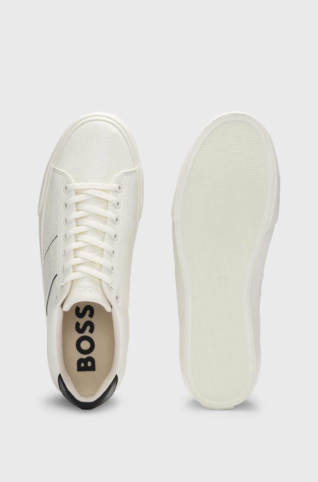 BOSS Sneakers Standard Sole in Artificial Leather - AIDEN_TENN_GRLTP 10263031 01-50522833- Concorde Fashion#color_white-101