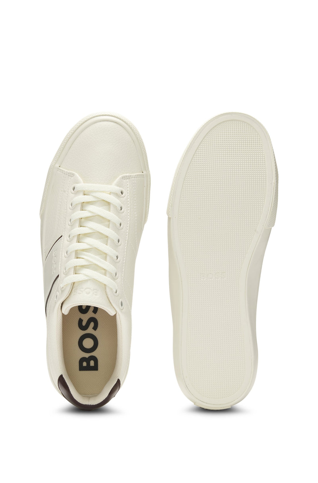 BOSS Sneakers Standard Sole in Artificial Leather - AIDEN_TENN_GRLTP 10263031 01-50522833- Concorde Fashion#color_white-106