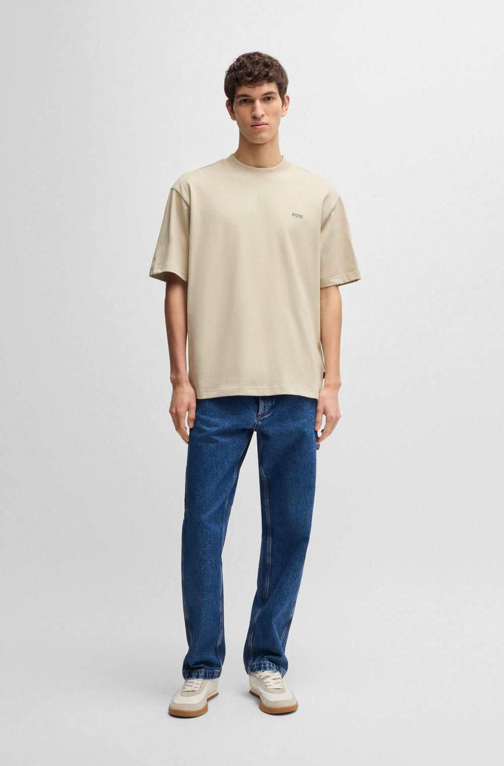 BOSS T-Shirts Relaxed Fit in Cotton - TE_NOWHERE 10263047 01-50539188- Concorde Fashion#color_beige-271
