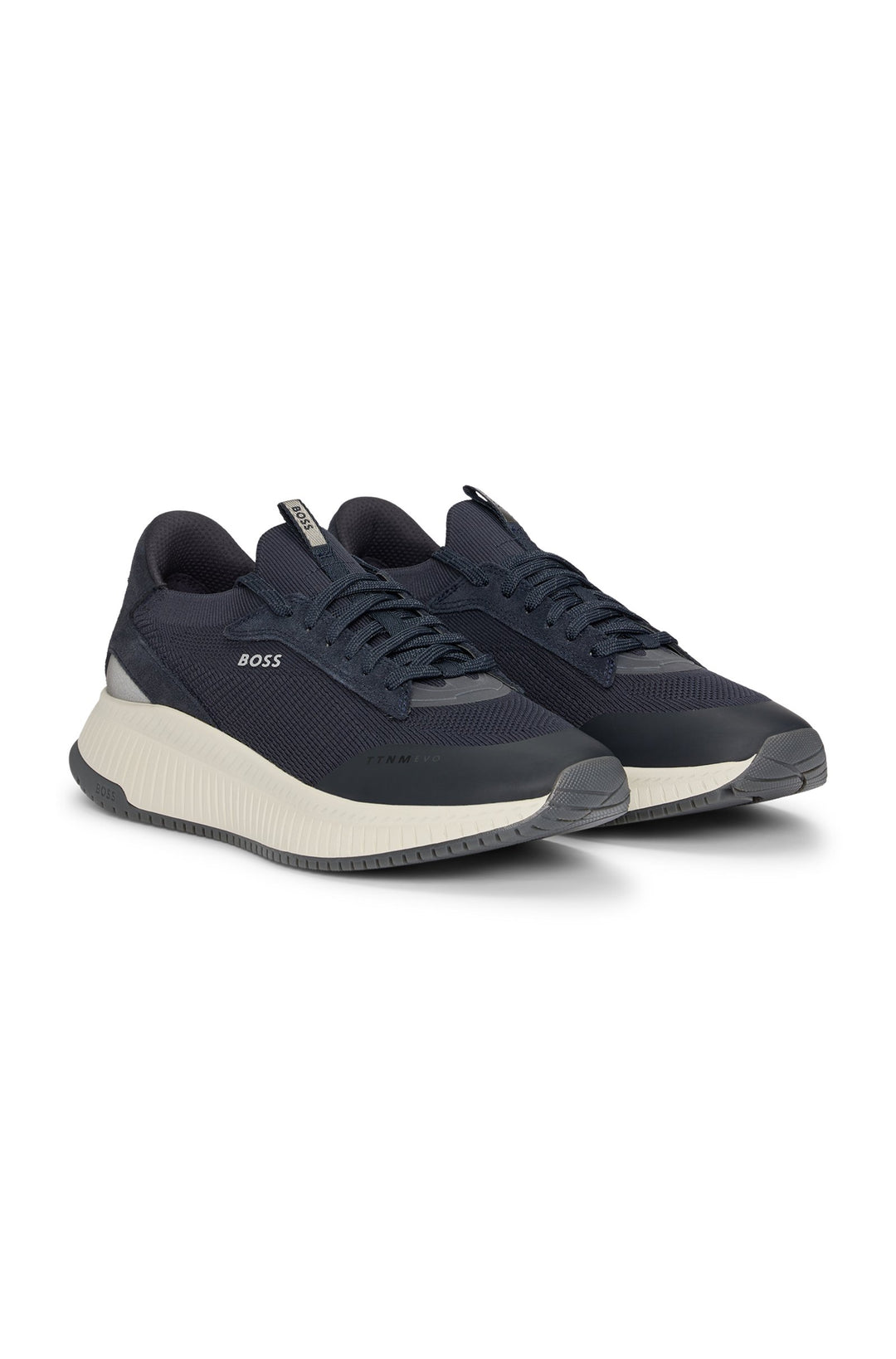BOSS Sneakers Standard Sole in Polyester Mix - TTNM EVO_SLON_KNRSD 10263095 01-50523113- Concorde Fashion#color_navy-401