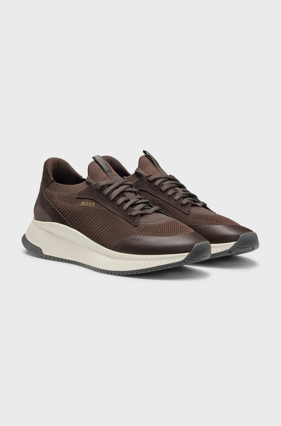 BOSS Sneakers Standard Sole in Polyester Mix,Polyester - TTNM EVO_SLON_KNRSD 10263095 01-50523113- Concorde Fashion#color_brown-202