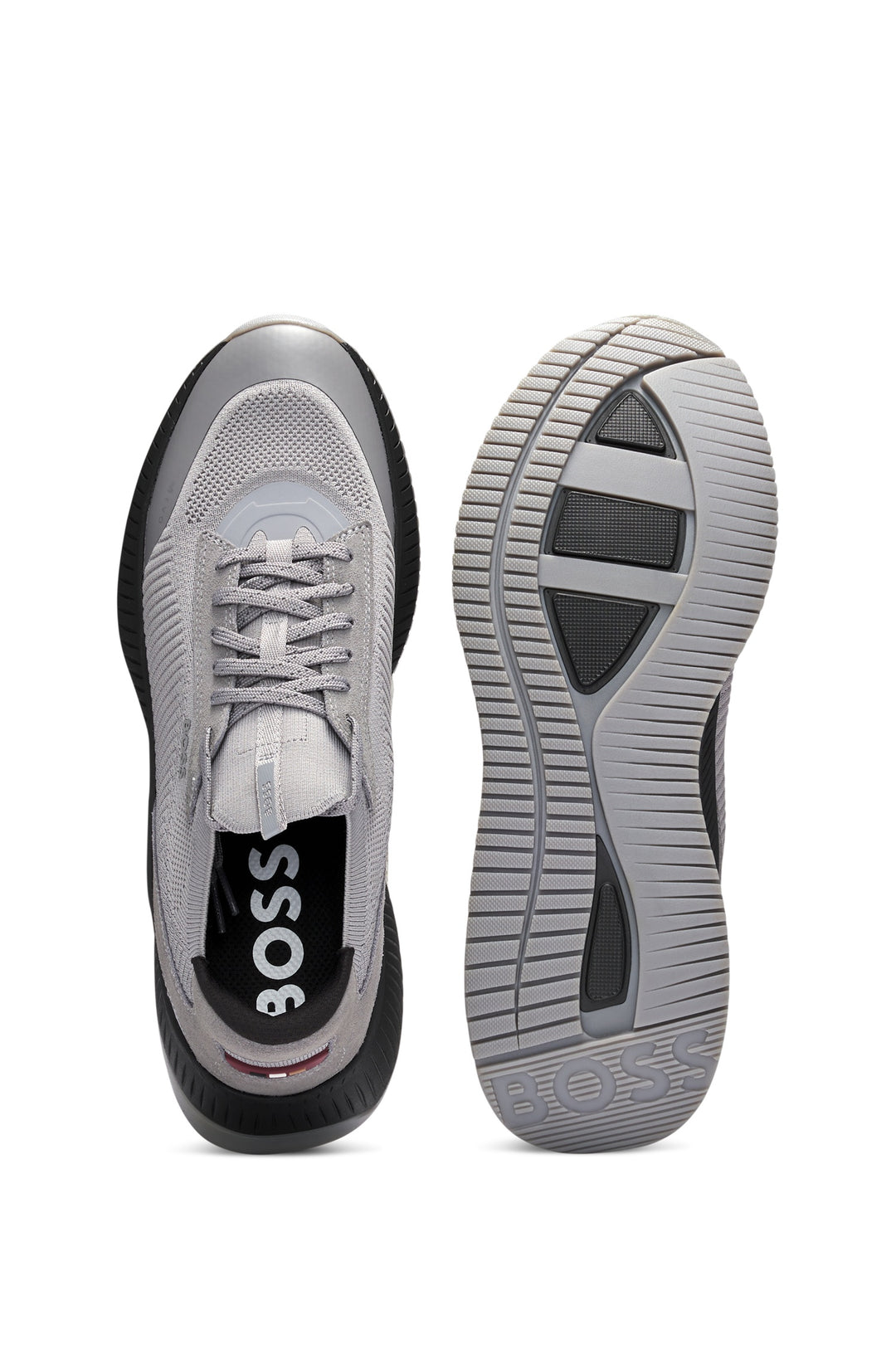 BOSS Sneakers Standard Sole in Polyester Mix,Polyester - TTNM EVO_SLON_KNRSD 10263095 01-50523113- Concorde Fashion#color_grey-025