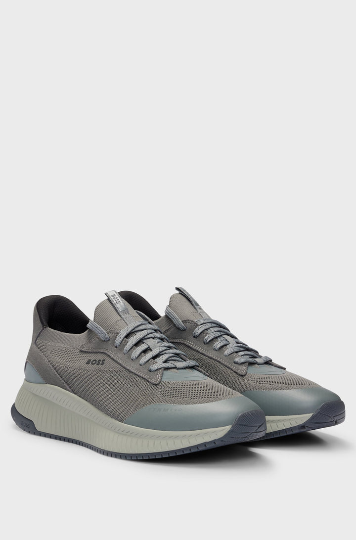 BOSS Sneakers Standard Sole in Polyester Mix - TTNM EVO_SLON_KNRSD 10263095 01-50523113- Concorde Fashion#color_grey-026