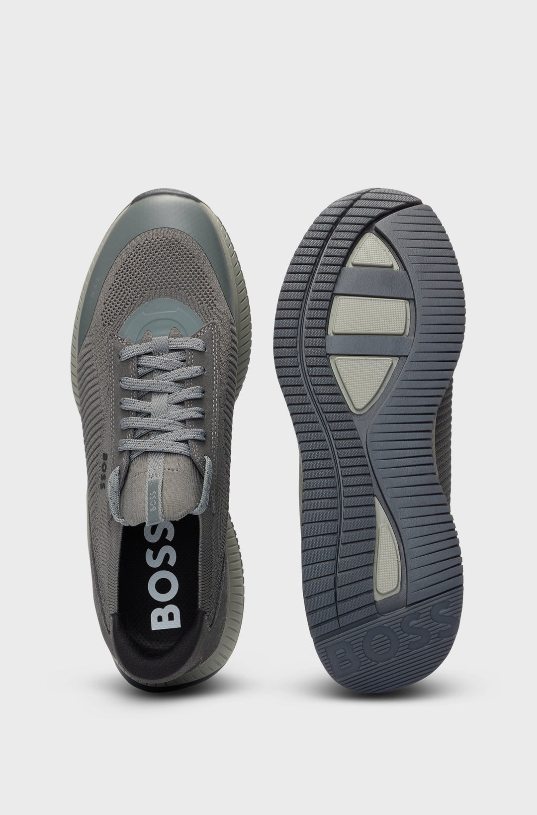 BOSS Sneakers Standard Sole in Polyester Mix - TTNM EVO_SLON_KNRSD 10263095 01-50523113- Concorde Fashion#color_grey-026