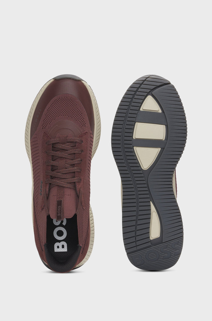 BOSS Sneakers Standard Sole in Polyester Mix - TTNM EVO_SLON_KNRSD 10263095 01-50523113- Concorde Fashion#color_red-602