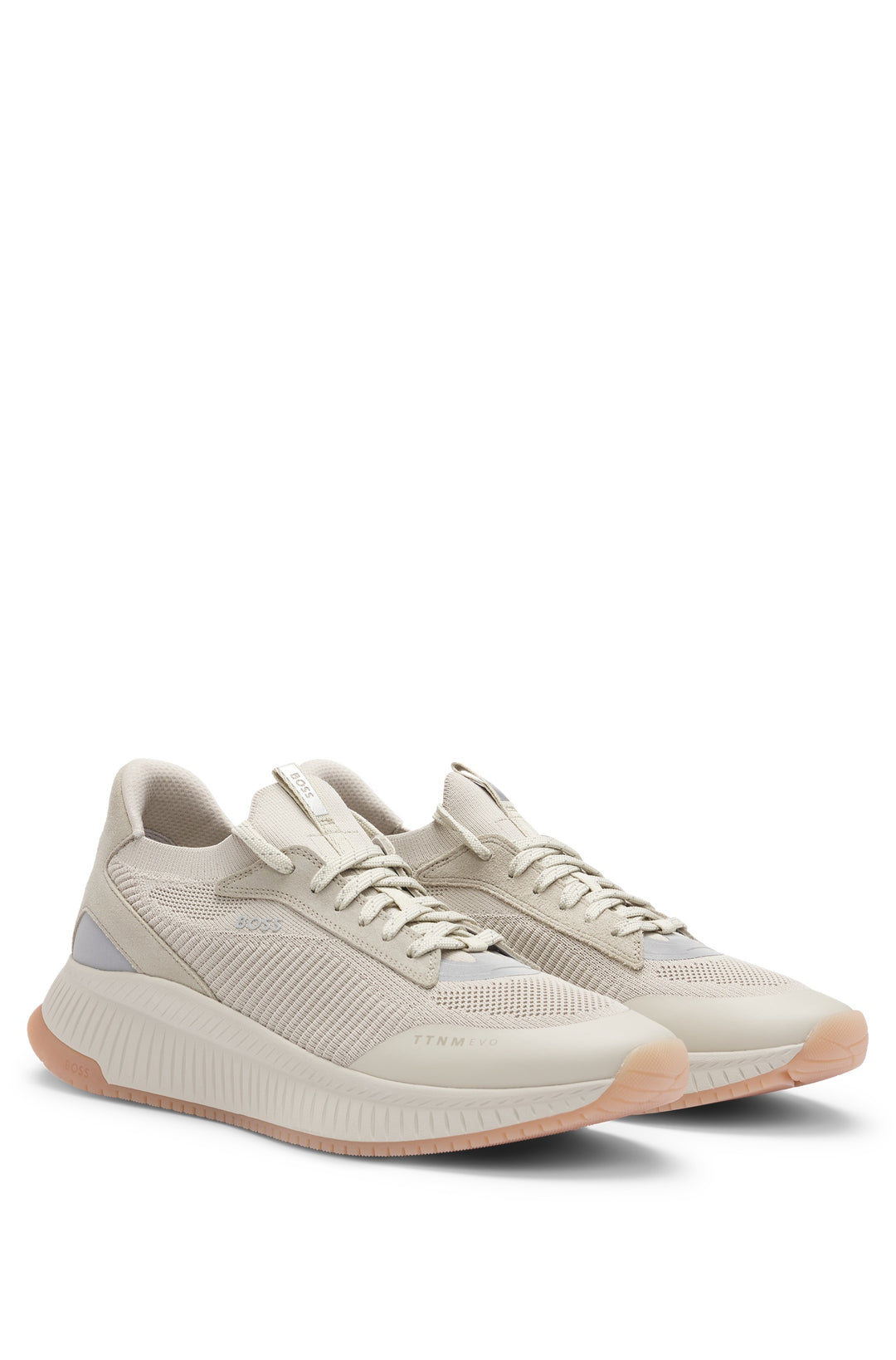 BOSS Sneakers Standard Sole in Polyester Mix,Polyester - TTNM EVO_SLON_KNRSD 10263095 01-50523113- Concorde Fashion#color_beige-270
