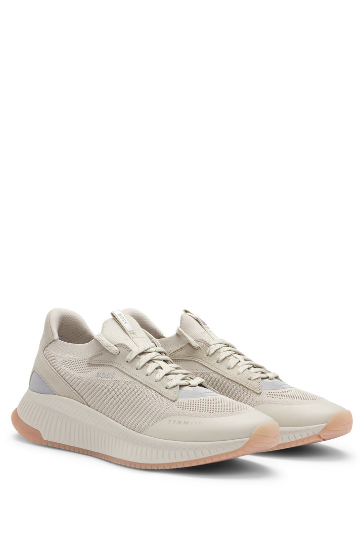 BOSS Sneakers Standard Sole in Polyester Mix,Polyester - TTNM EVO_SLON_KNRSD 10263095 01-50523113- Concorde Fashion#color_beige-270