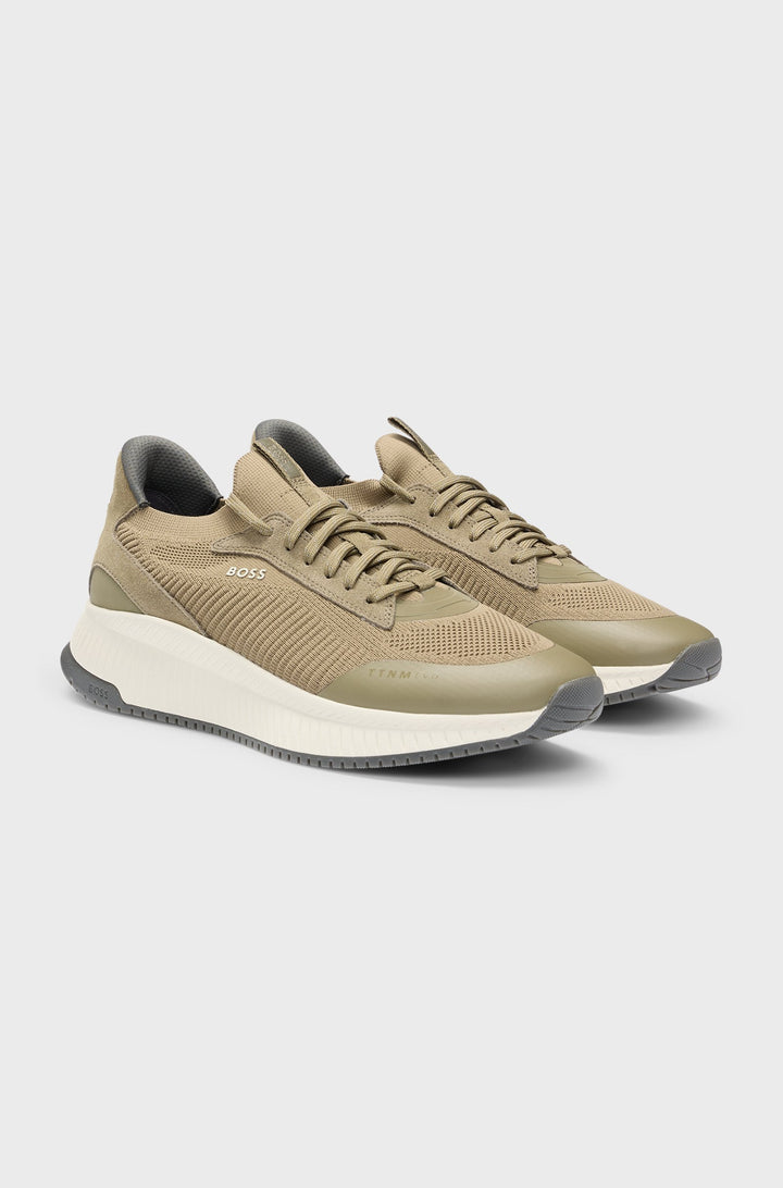 BOSS Sneakers Standard Sole in Polyester Mix - TTNM EVO_SLON_KNRSD 10263095 01-50523113- Concorde Fashion#color_green-330