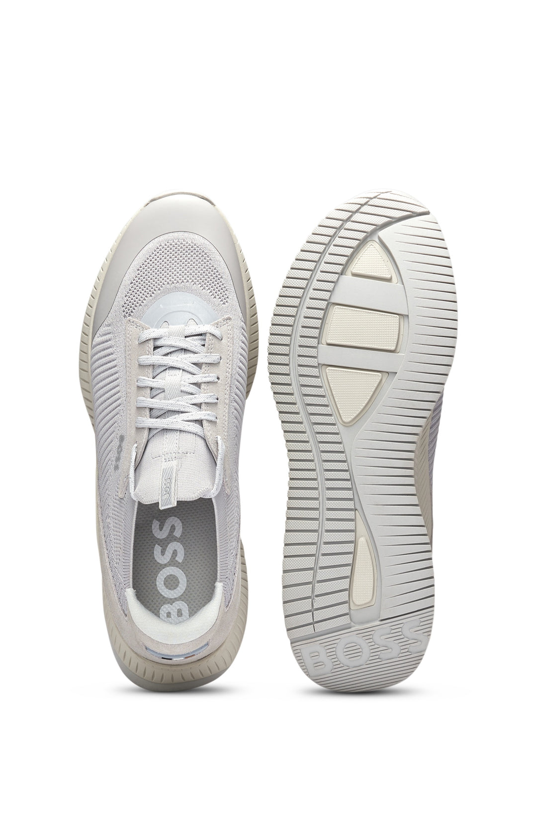 BOSS Sneakers Standard Sole in Polyester Mix - TTNM EVO_SLON_KNRSD 10263095 01-50523113- Concorde Fashion#color_grey-050